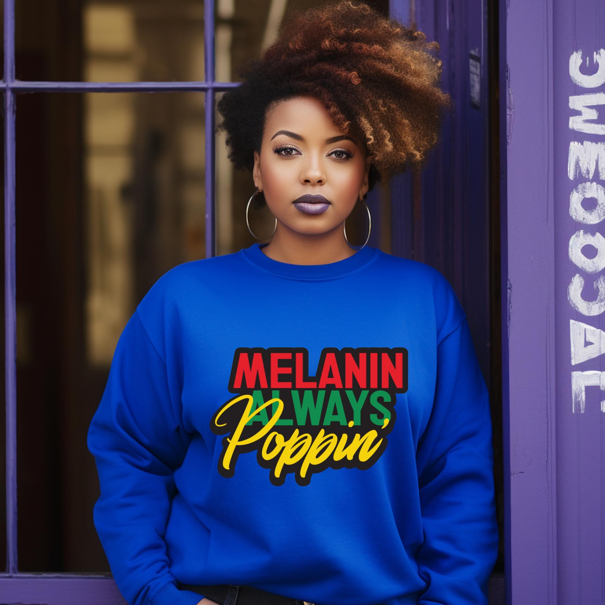 Melanin poppin sales sweatshirt